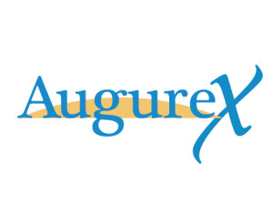 Augurex blue logo orange highlight